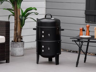3 in 1 Charcoal BBQ Smoker Grill