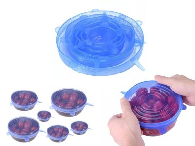 Reusable Silicone Stretch Lids 6pcs Set