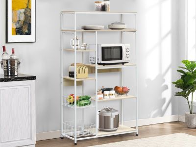 NYOS Kitchen Storage Shelf Microwave Stand with Baskets