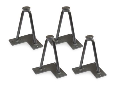 15cm Hairpin Table Leg 2 Rod Steel Metal - Set of 4