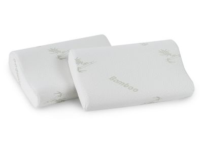 Memory Foam Pillow with Bamboo Cover - Set of 2 - M