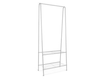 Metal Clothes Rack Stand - White