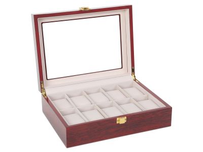 10 Slots Wooden Watch Storage Box Display Case