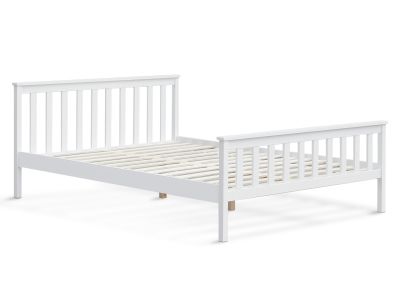 ANDES Queen Wooden Bed Frame - WHITE