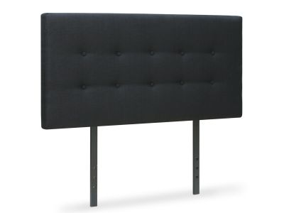 Susan Double Fabric Upholstered Headboard - Black