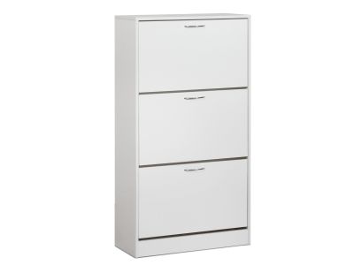 Anau 3 Drawer Shoe Cabinet Storage Rack - White
