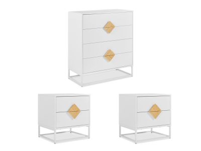 Alaska Bedroom Storage Package with Tallboy 4 Drawers