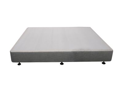 Vinson Fabric Queen Bed Base - Grey