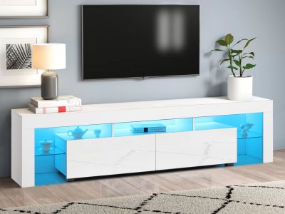 Arvada 2m LED Entertainment Unit - White