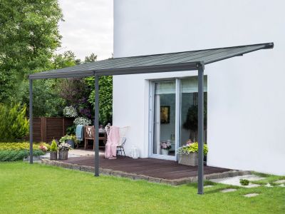 Toughout Patio Canopy Roof 4.96m x 3m - Charcoal Grey