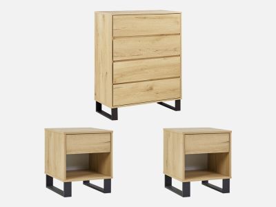 FROHNA Bedroom Storage Package with Tallboy - OAK