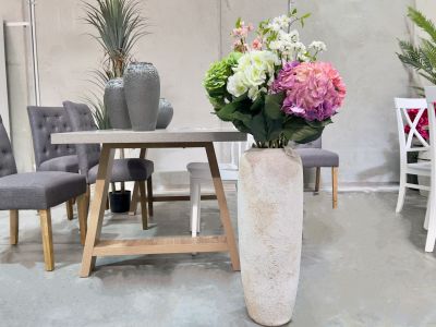 Elara Ceramic Vase Tall Grey - Extra Large