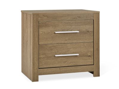 Vicente Wooden Bedside Table - Oak