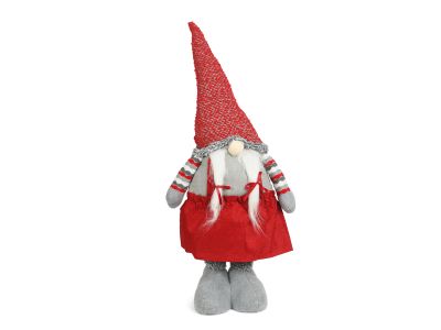 Christmas Decoration Extendable Shy Santa Red to 125cm