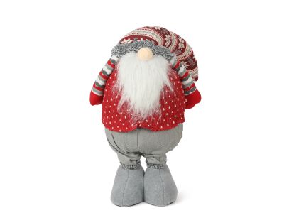 Christmas Decoration Extendable Shy Santa Grey to 125cm 