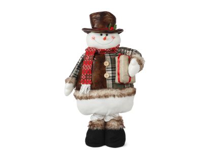 Christmas Decoration Extendable Snowman with Gifts to 120cm