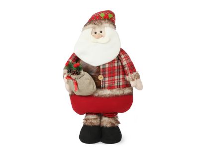 Christmas Decoration Extendable Santa with Gift to 140cm