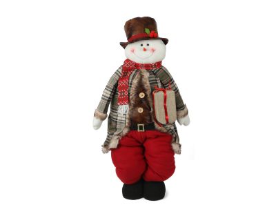 Christmas Decoration Extendable Snowman with Gifts to 140cm 