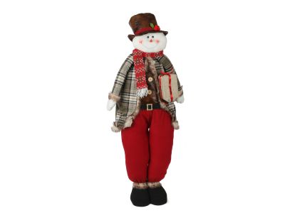 Christmas Decoration Extendable Snowman with Gifts to 140cm 