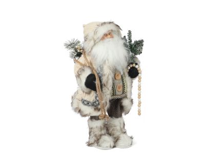 Christmas Decoration Standing Santa White 50cm