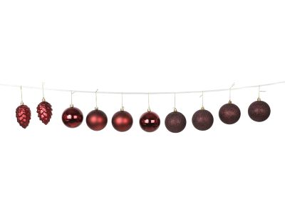 Christmas Ball Ornament Set 10pcs 8cm Red