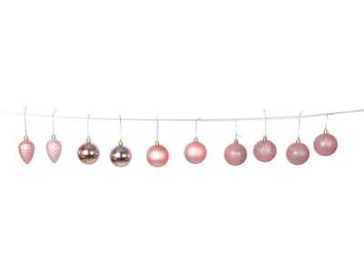 Christmas Ball  Ornament Set 10pcs 6cm Pink