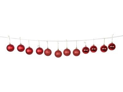 Christmas Ball  Ornament 12pcs Set 6cm Red