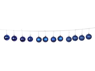 Christmas Ball  Ornament 12pcs Set 6cm Blue