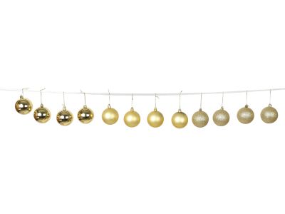 Christmas Ball  Ornament 12pcs Set 6cm Gold