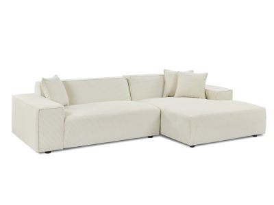 Marco 3 Seater Sofa with Right Facing Chaise - Pearl 