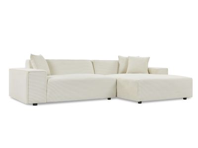 Marco 3 Seater Sofa with Right Facing Chaise - Pearl 