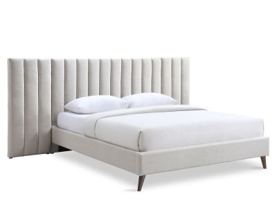 Hamilton Queen Bed Frame - Oat White