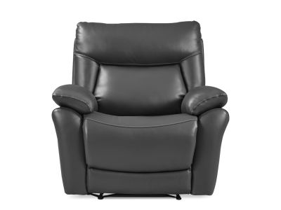 Masterton Manual Full Leather Recliner Chair - Graphite