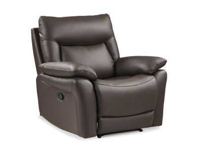 Masterton Manual Full Leather Recliner Chair - Brown