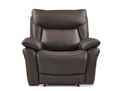 Masterton Manual Full Leather Recliner Chair - Brown