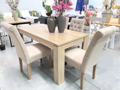 Zoey 5 Piece Dining Room Furniture Package - Beige