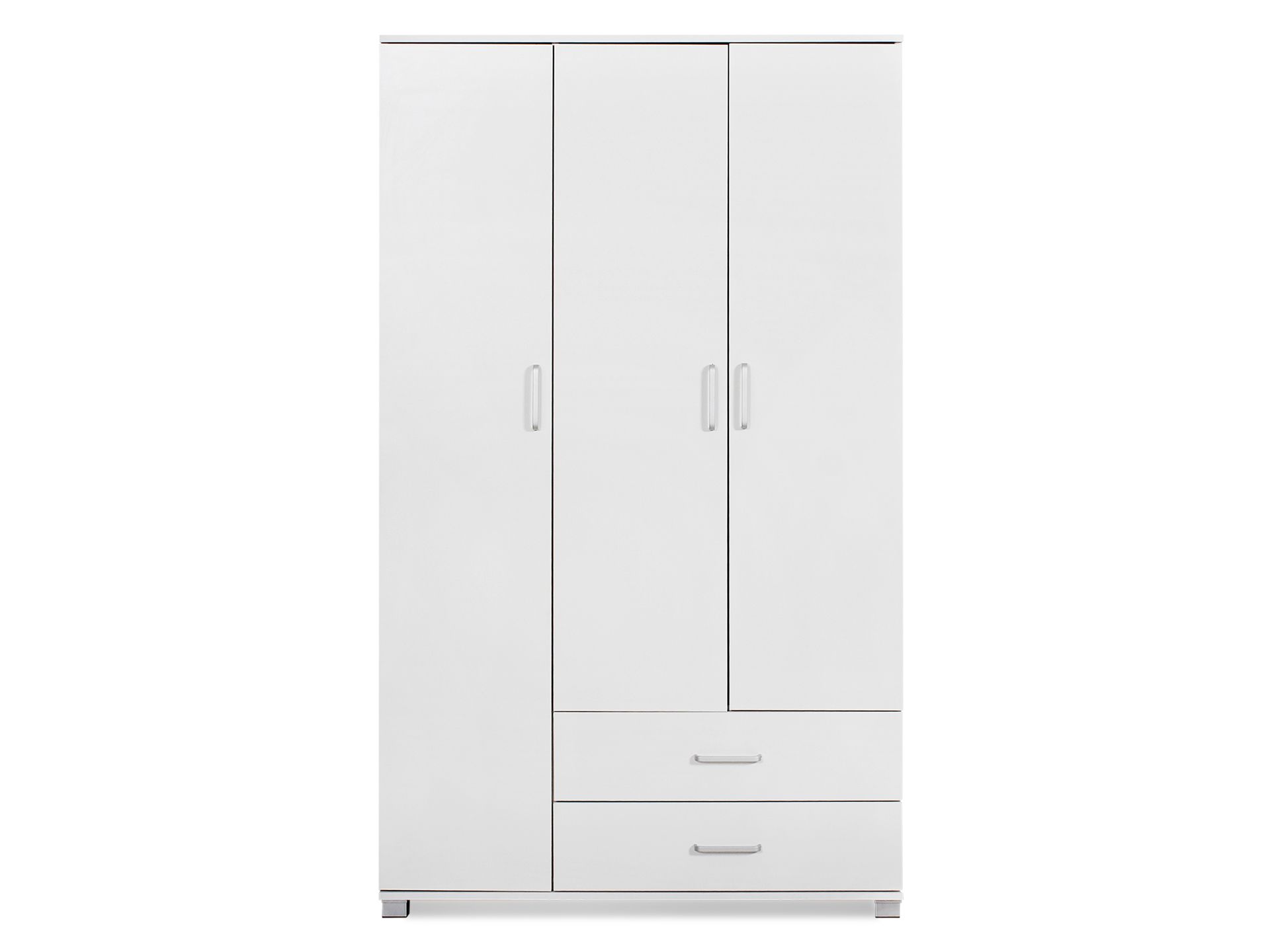 Bram 3 Door Wardrobe with 2 Drawers - White