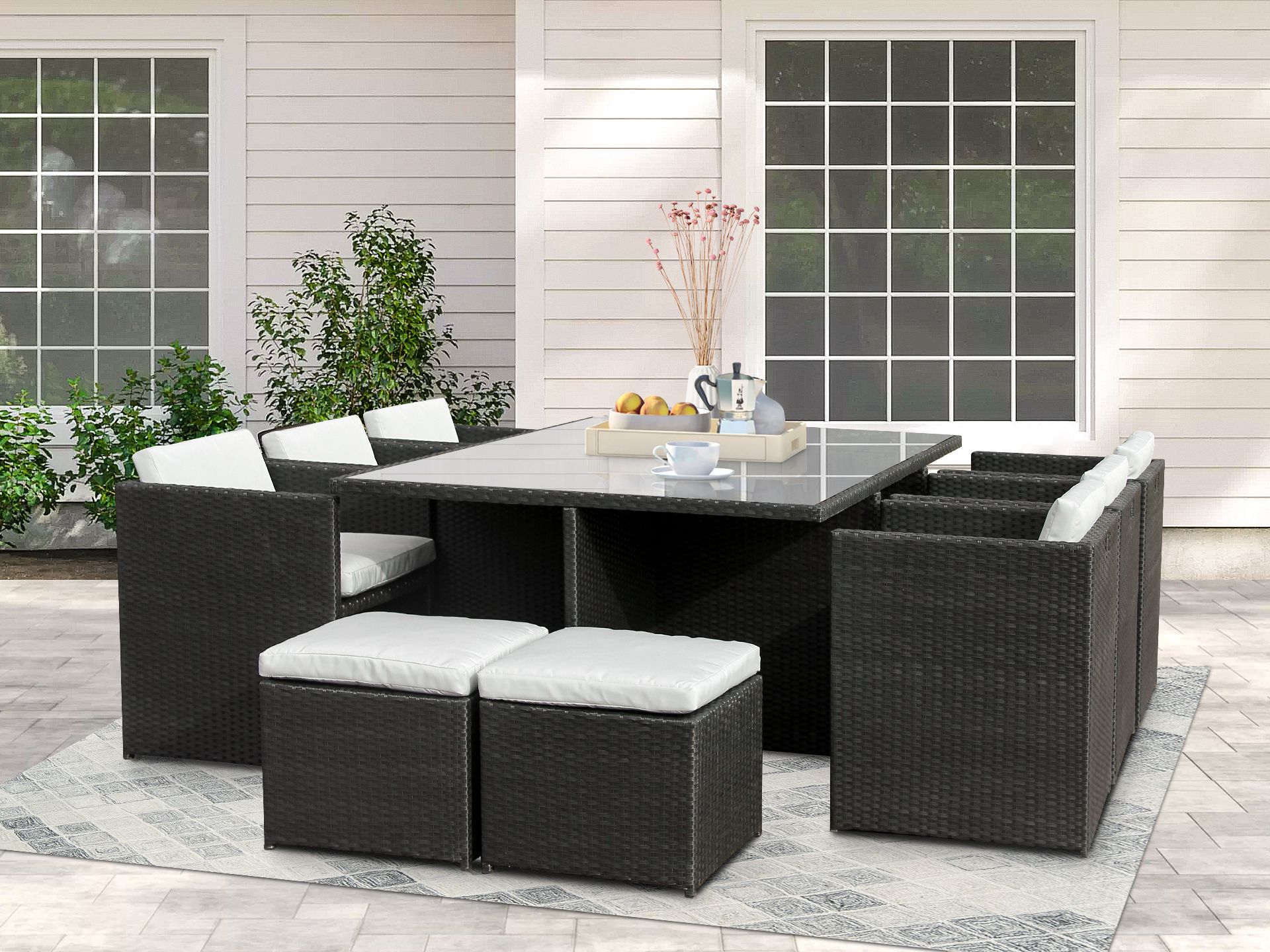 11 piece rattan cube set sale
