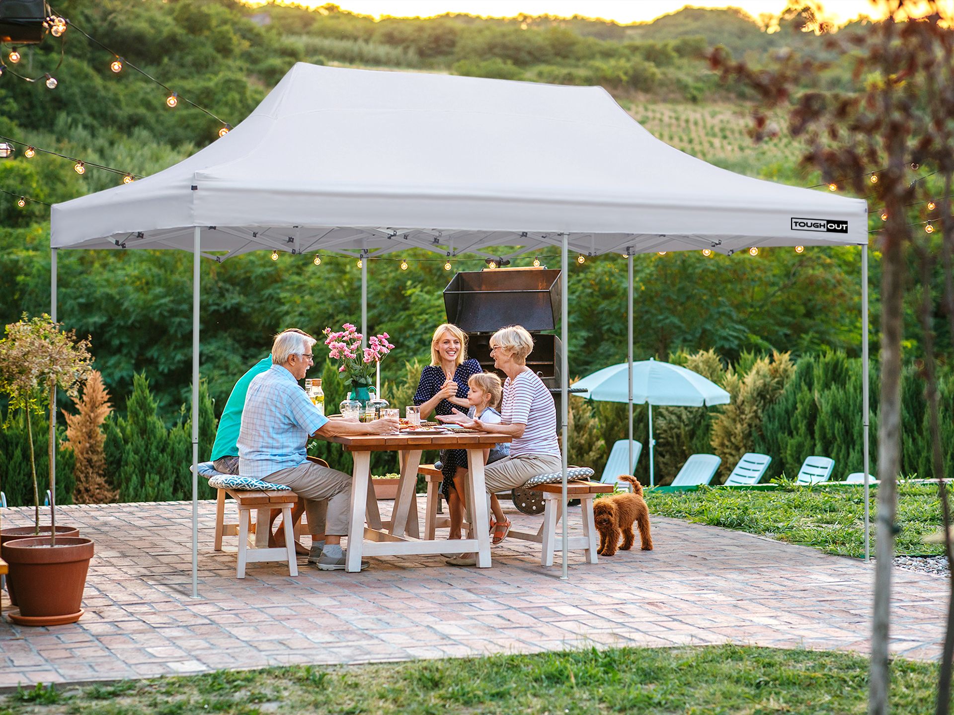 Toughout Breeze Gazebo 3 x 6m - White