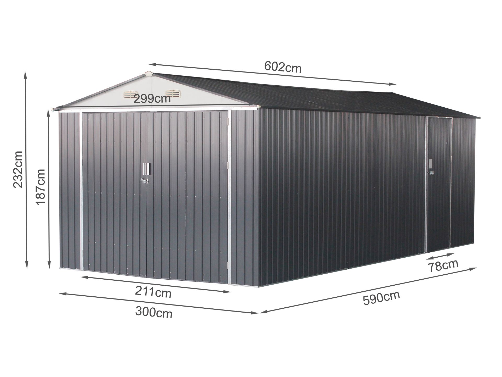 Toughout Car Garage Workshop 6m x 3m x 2.32m