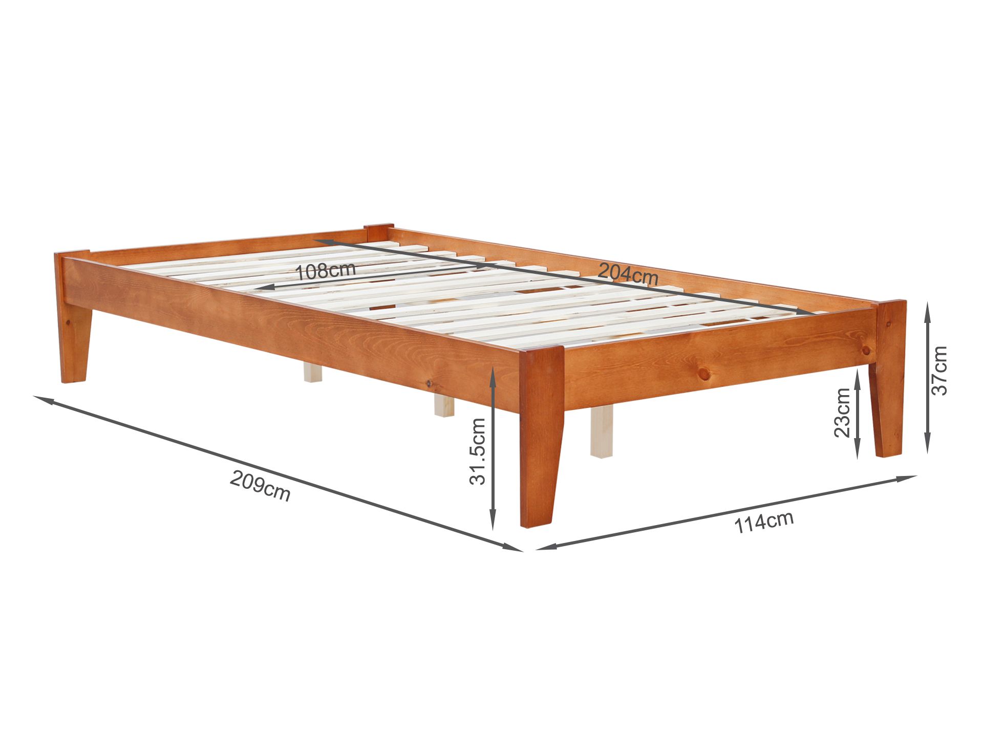 King single deals slat bed