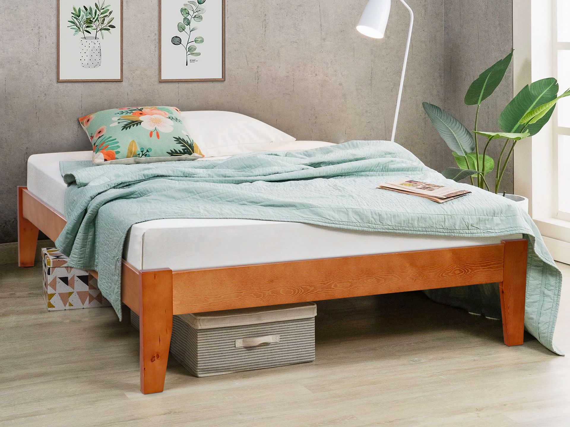 Timber double sales bed frame