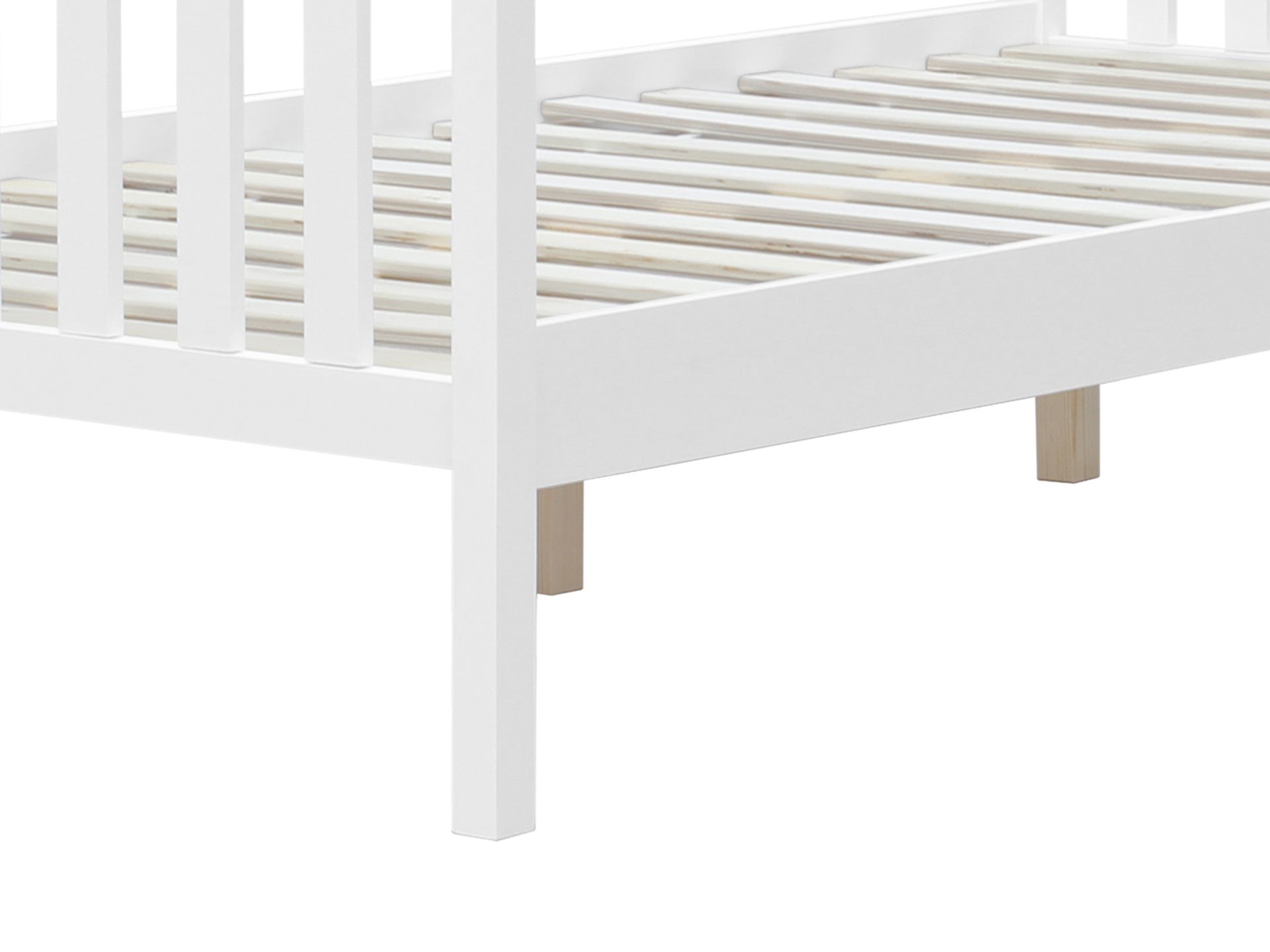 ANDES King Single Wooden Bed WHITE