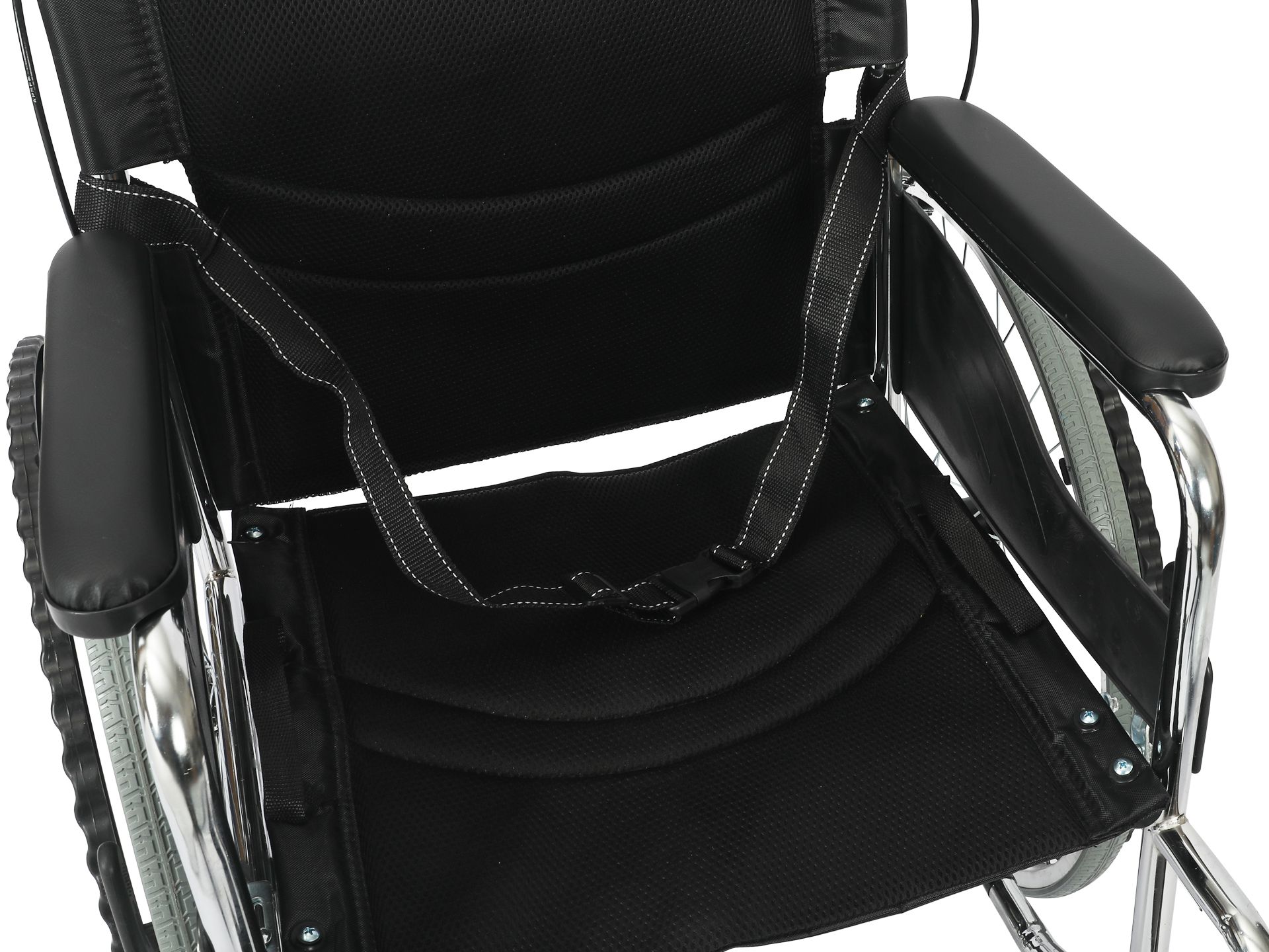 Self-Propelled Wheelchair with Locking Hand Brakes - Black