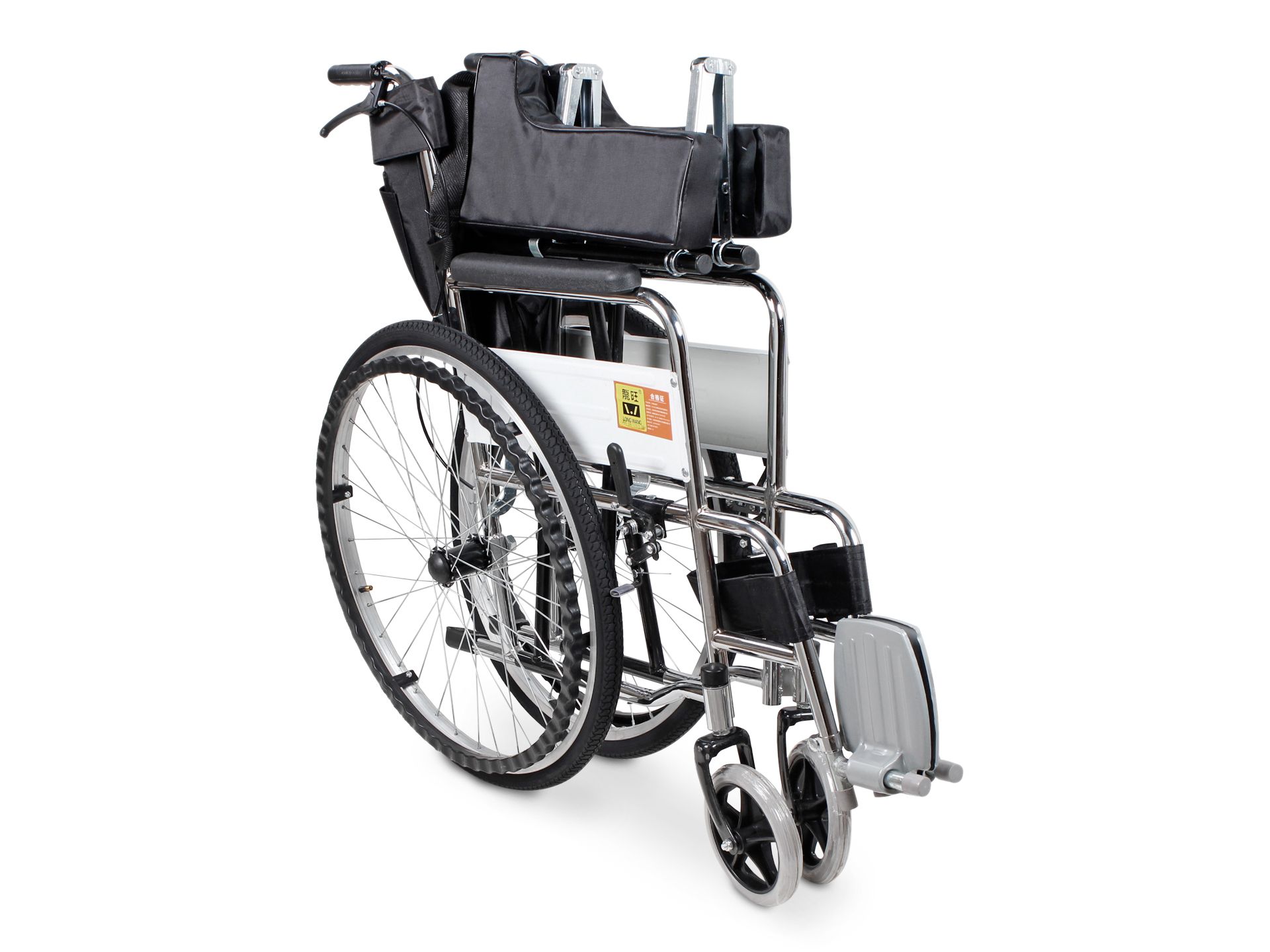 Self-Propelled Wheelchair with Toilet - Black