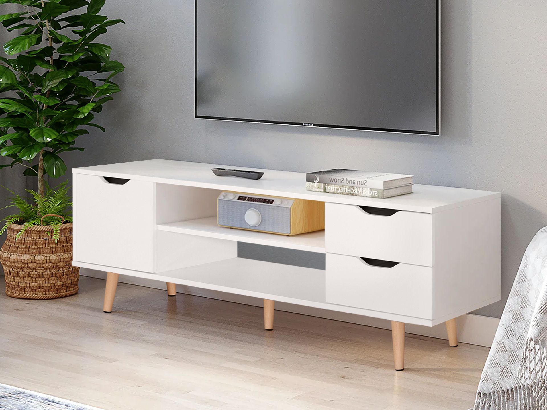 LAGUNA 1.2M Entertainment Unit WHITE