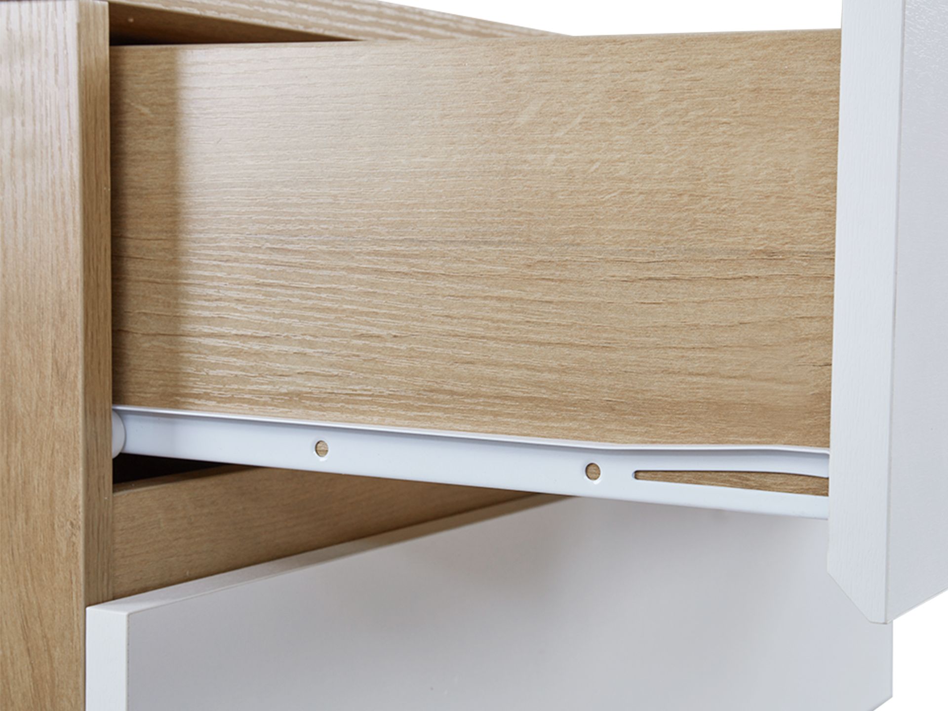Harris 6 Drawers Tallboy - Oak + White