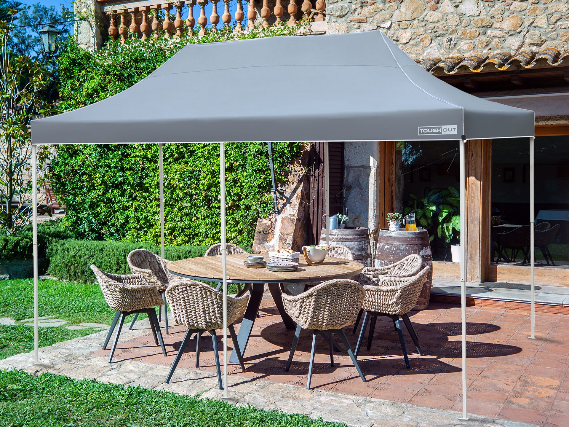 Toughout Thunderstorm Gazebo 3 x 6m - Grey