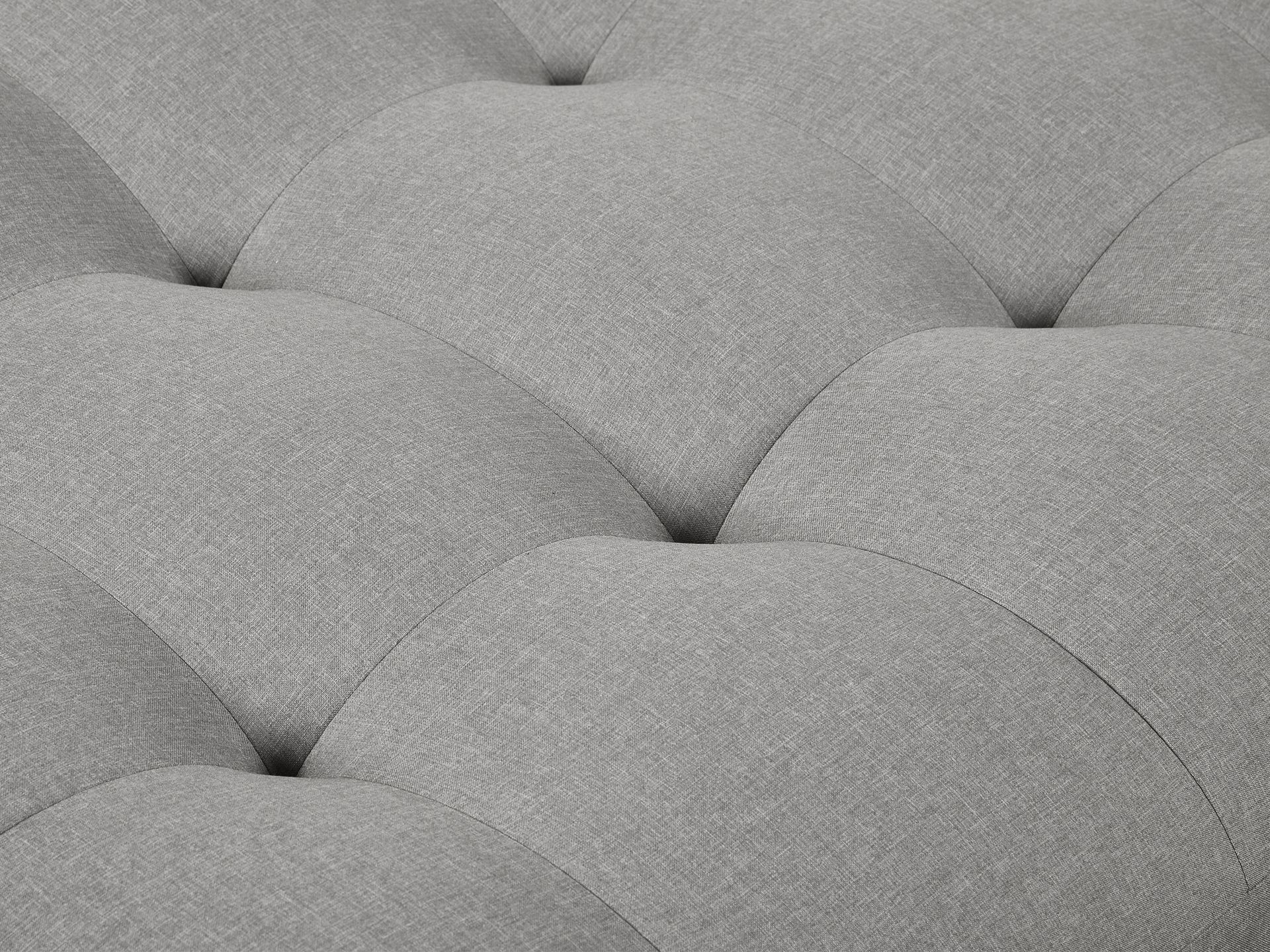 Helena 3 Seater Fabric Sofa Bed Futon with Chaise - Light Grey