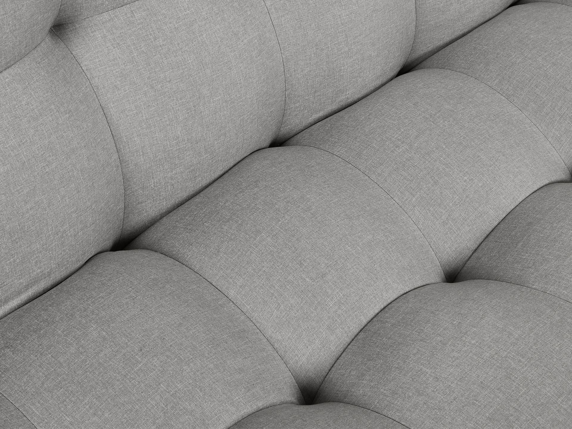 Helena 3 Seater Fabric Sofa Bed Futon with Chaise - Light Grey